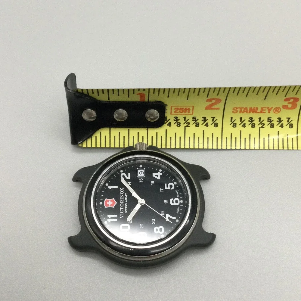 Vtg Victorinox Swiss Army Mens Watch 40mm Black Dial Date NOT RUNNING FOR PARTS